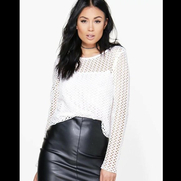 Zara Tops - Zara Collection White Open Knit Top Size Medium